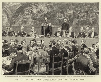 La visite de la flotte française, le banquet à l