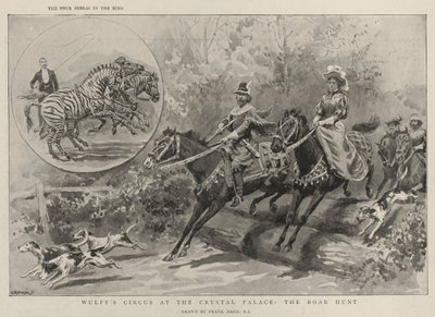Le cirque de Wulff au Crystal Palace, la chasse au sanglier - Frank Dadd