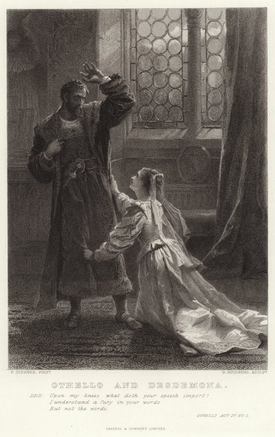 Othello et Desdémone, Othello, Acte IV, Scène 2 - Frank Dicksee