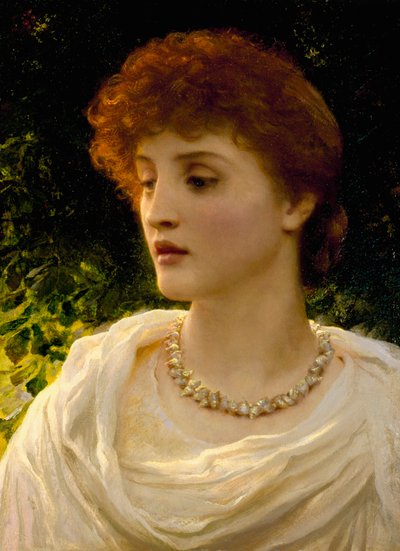 "Sylvia" Portrait de jeune femme de la bourgeoisie anglaise victorienne. Peinture de Frank Dicksee (1853-1928) Collection privee - Frank Dicksee
