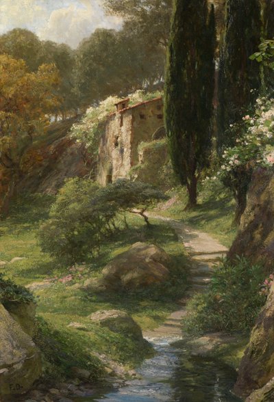 Le vieux moulin à La Mortola - Frank Dicksee