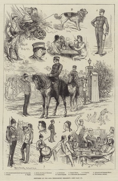 Croquis du 66e régiment (Berkshire) - Frank Feller