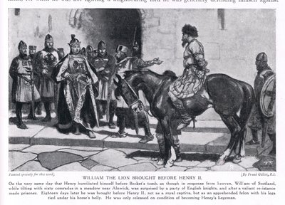 Guillaume le Lion amené devant Henri II, années 1920 - Frank Gillett