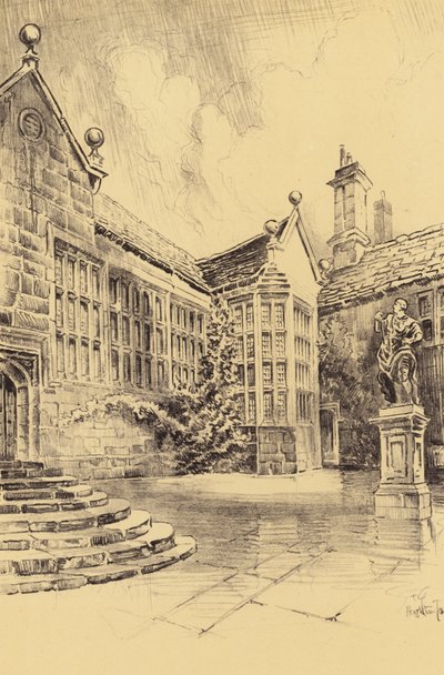 Tour Hoghton, cour supérieure (lithographie) - Frank Greenwood