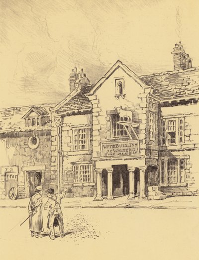 Ribchester, une ancienne auberge (lithographie) - Frank Greenwood