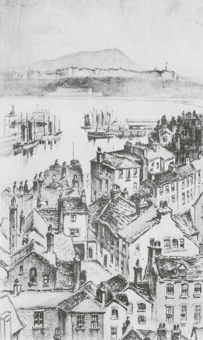 Scarborough depuis Castle Hill (lithographie) - Frank Greenwood
