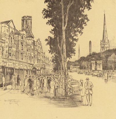 Southport, Lord Street (litho) - Frank Greenwood