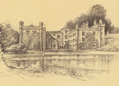 Towneley Hall, Burnley (lithographie) - Frank Greenwood