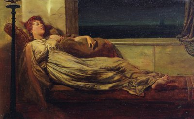 Dame classique allongée sur une chaise longue - Frank Hobden