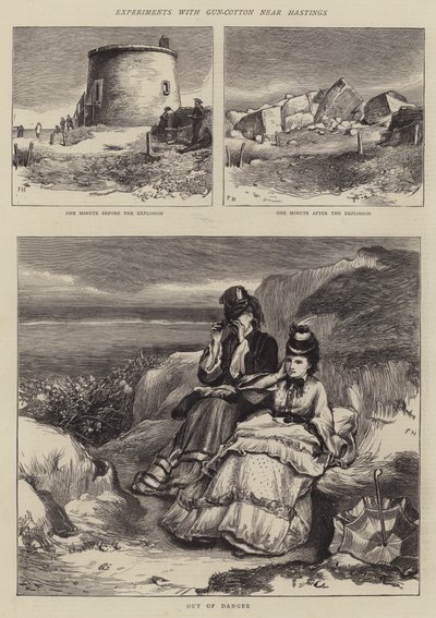 Expériences avec du coton-poudre près de Hastings - Frank Holl