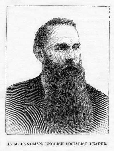 H.M. Hyndman, fondateur du premier parti politique socialiste britannique, illustration de 