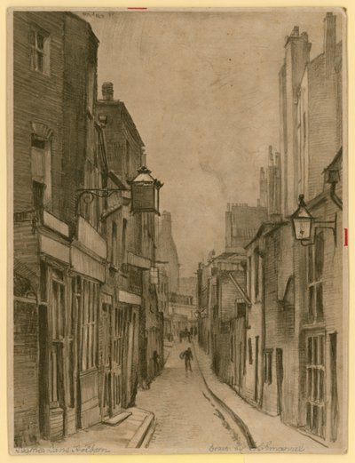 Esquisse de Leather Lane, Holborn, Londres - Frank Lewis Emanuel