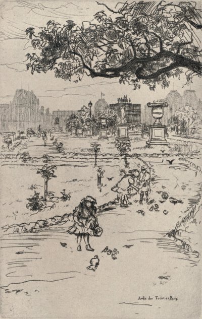Les jardins des Tuileries, 1915 - Frank Milton Armington