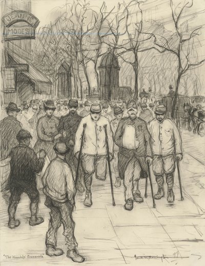 La promenade des blessés, 1917 - Frank Milton Armington