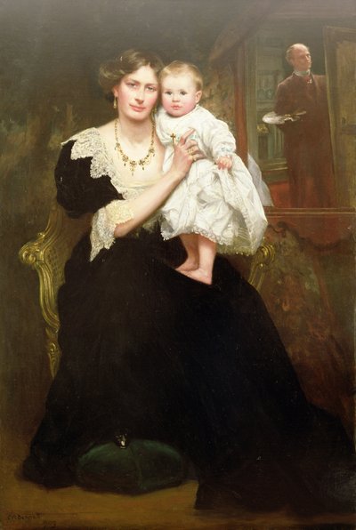 Mme Moss Bennett et enfant - Frank Moss Bennett