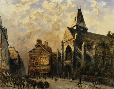 Scène de rue devant l