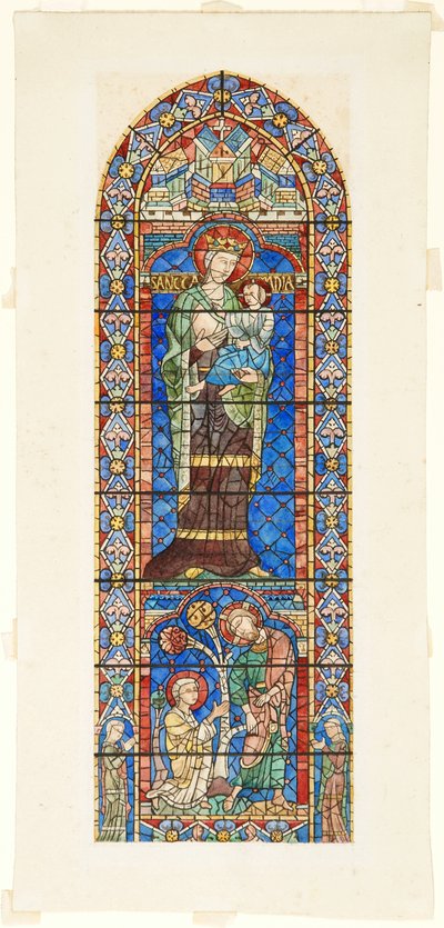 Étude de vitrail, Clerestory nord de la nef, Cathédrale de Chartres, France - Frank Randal
