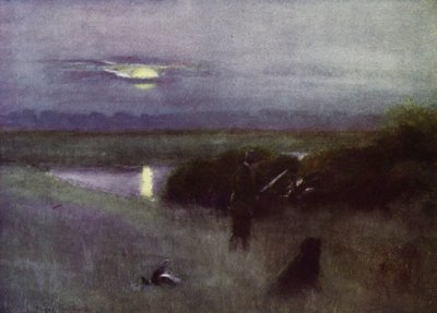 Norfolk Broads : Lever de lune, à Flight - Frank Southgate