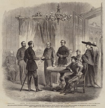 La révolution en Sicile, le général Garibaldi recevant l