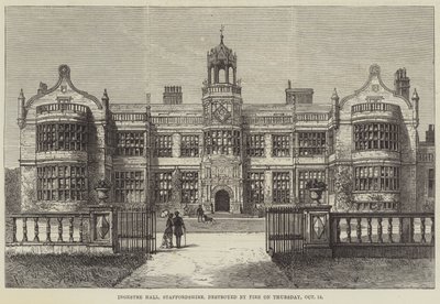 Ingestre Hall, Staffordshire, détruit par un incendie le jeudi 12 octobre - Frank Watkins