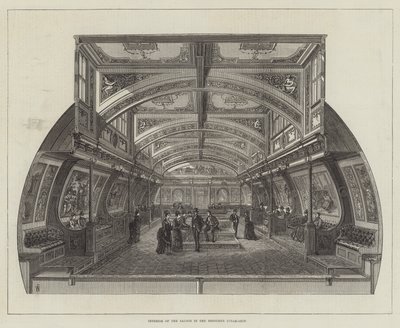Intérieur du salon dans le navire à vapeur Bessemer - Frank Watkins