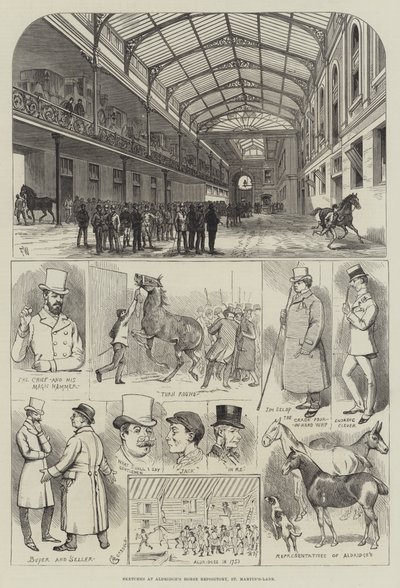 Croquis au dépôt de chevaux d