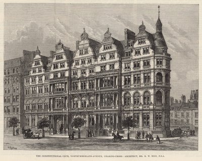 Le Constitutional Club, Northumberland Avenue (gravure) - Frank Watkins