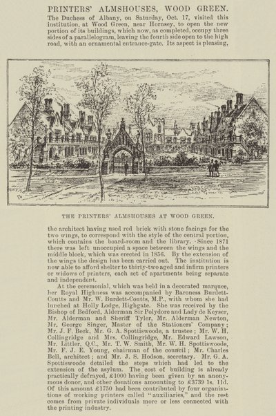 Les Maisons de Retraite des Imprimeurs à Wood Green - Frank Watkins
