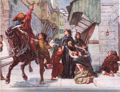 Apportant des Nouvelles de Secours à Florence, illustration de 