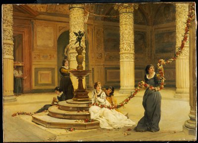 Le matin du festival - Italie centrale, 1876 - Frank William Warwick Topham