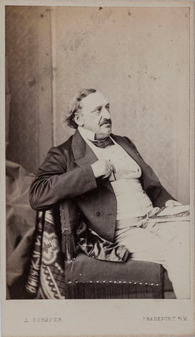 Portrait du compositeur Friedrich von Flotow, 1883 - Frankfurt . Photo studio J. Schäfer