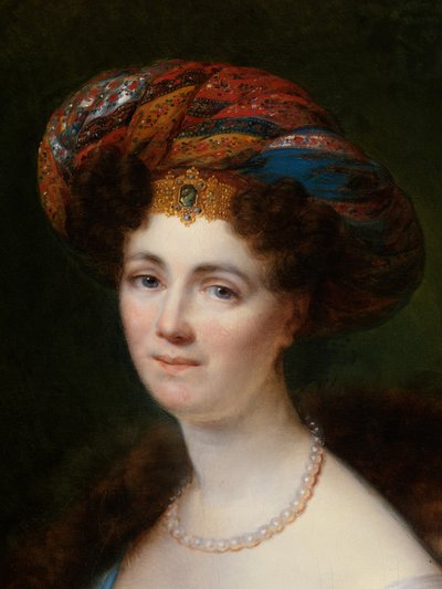(détail) du Portrait de Joséphine Victoire Meslier-Duvey - François Joseph Kinsoen