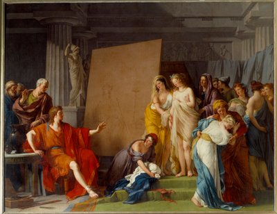 Le peintre Zeuxis choisissant pour modèle les plus belles filles de Crotone - François André Vincent