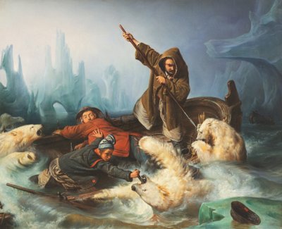 Ours Polaires Combattants - François August Biard