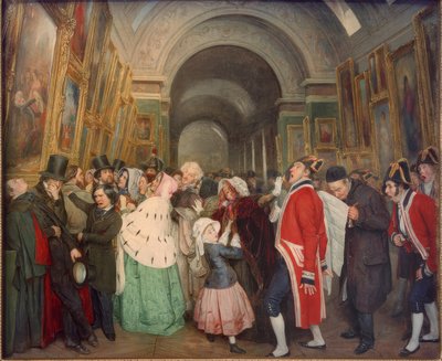 Quatre heures, au Salon. (Fermeture du Salon annuel de peinture) - François Auguste Biard