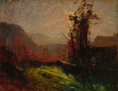 Crémieu, vu de Chaillonnette - François Auguste Ravier