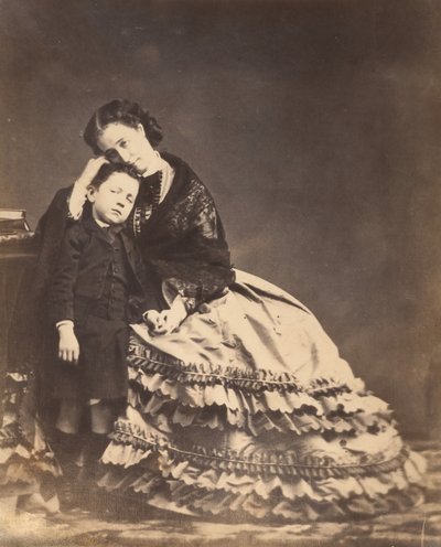 Impératrice Eugénie et le Prince Impérial, 1862 - François Benjamin Maria Delessert.