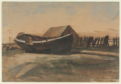 Bateau sur une plage, Le Tréport - François Bonvin