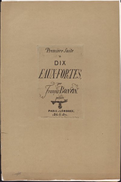 Première Suite de dix eaux-fortes - François Bonvin