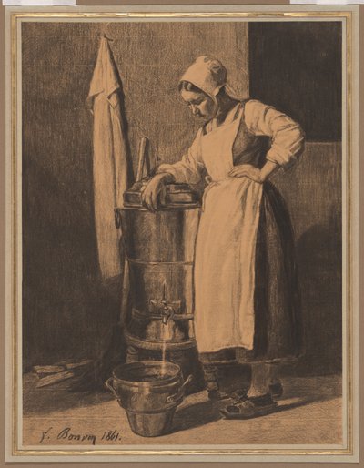 Serviteur tirant l