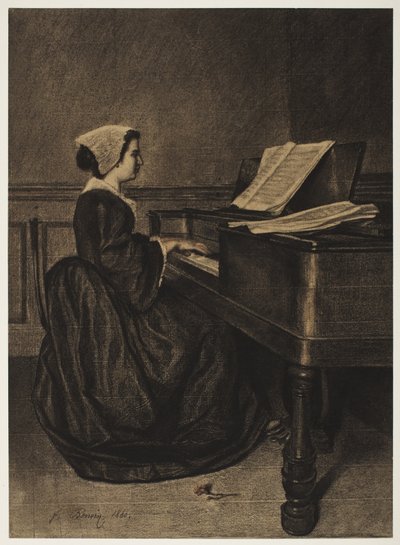 Femme au clavecin, 1860 - François Bonvin