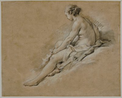 Jeune fille nue assise - François Boucher
