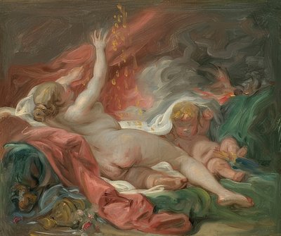Danaé (Étude). Vers 1760 - François Boucher