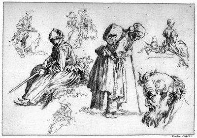 Figures diverses, vers 1720-1770, 1924 - François Boucher