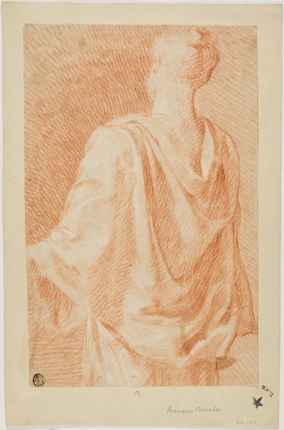 Femme drapée, vue de dos - François Boucher