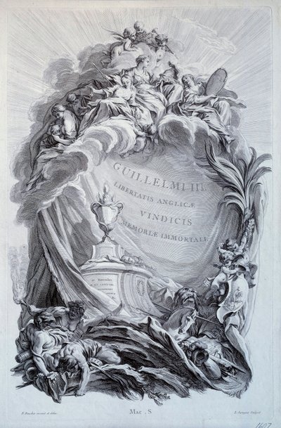 Frontispice pour une série de planches sur la tombe de Guillaume III, Prince d
