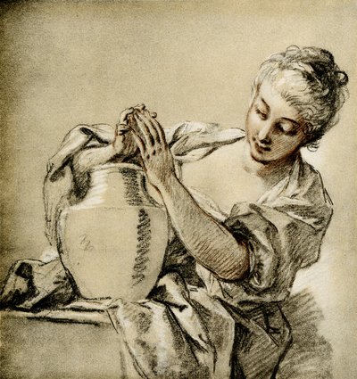 Fille à un puits - François Boucher