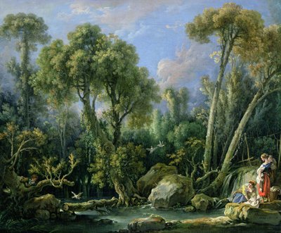 Blanchisseuses dans un paysage, 1760 - François Boucher
