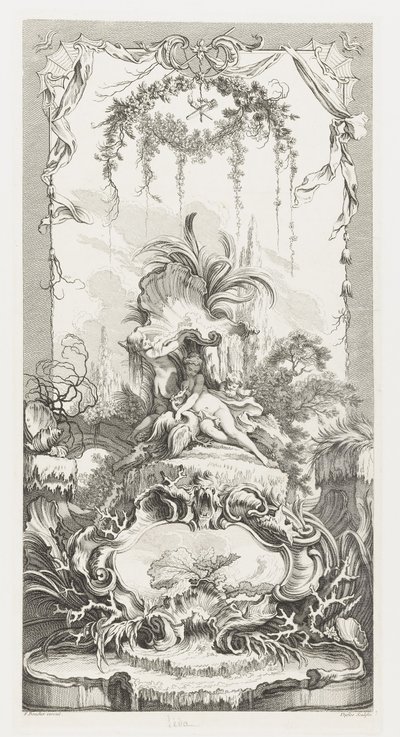 Léda dans Nouveaux Morceaux pour des paravents - François Boucher