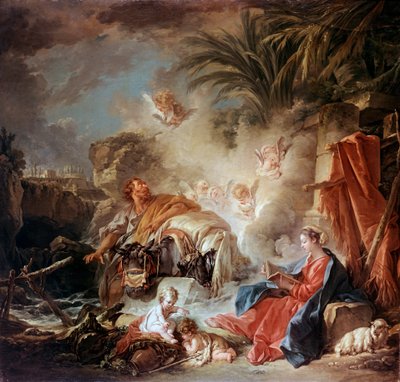 Repos pendant la fuite en Égypte, 1757 - François Boucher